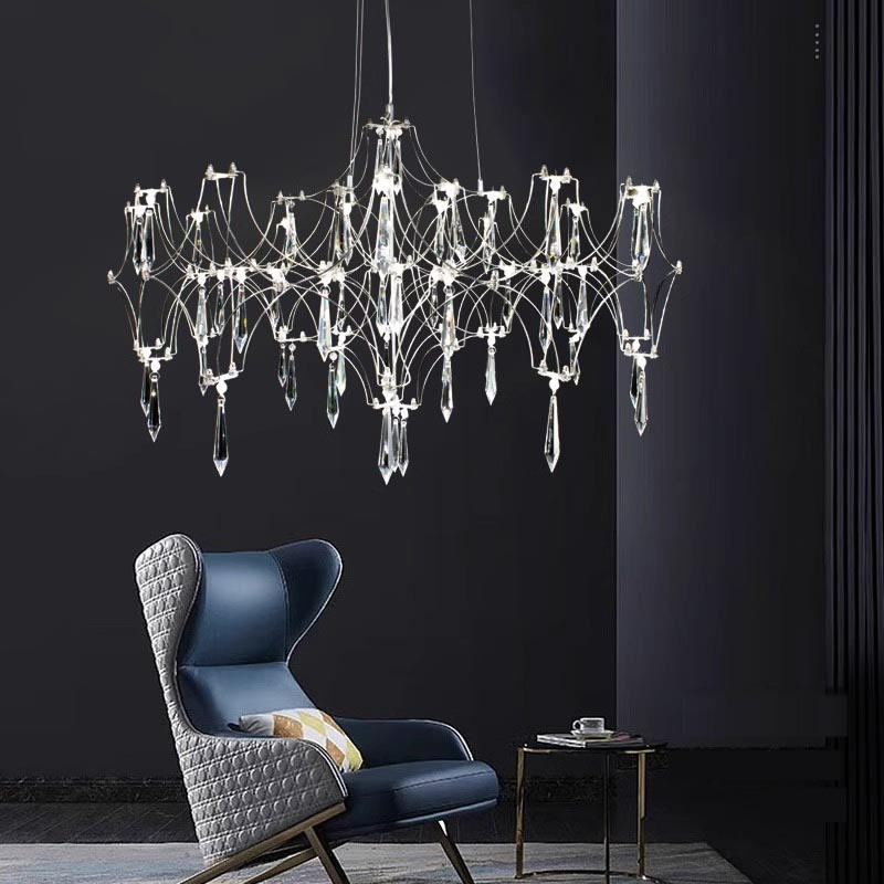 Modern Crystal Chandelier – Elegant Pendant Light for Living, Dining & Bedroom Décor