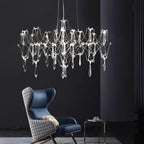 Modern Crystal Chandelier – Elegant Pendant Light for Living, Dining & Bedroom Décor