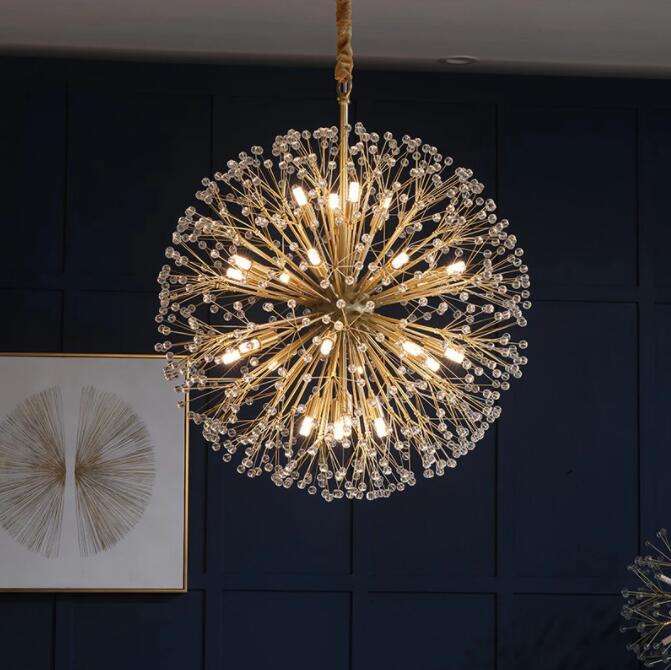 Modern Globular Chandelier Light Round Crystal Chandelier For Dining Room