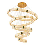 Elevate Your Stairway with Expertly Crafted High Ceiling Crystal Ring Chandeliers for Luxurious Ambiance