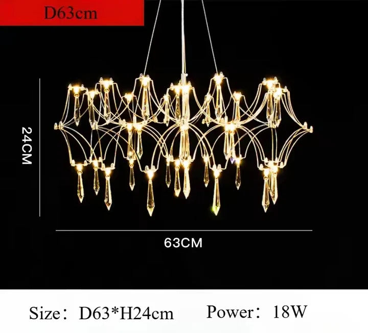 Modern Crystal Chandelier – Elegant Pendant Light for Living, Dining & Bedroom Décor