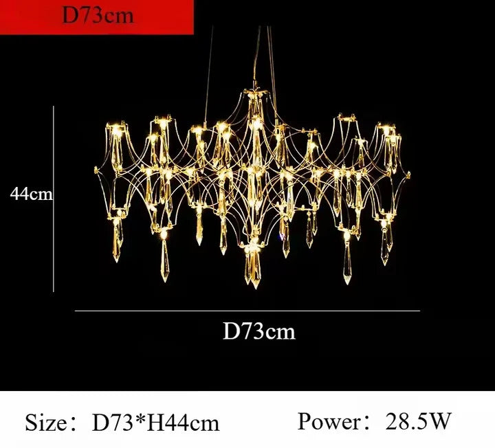 Modern Crystal Chandelier – Elegant Pendant Light for Living, Dining & Bedroom Décor