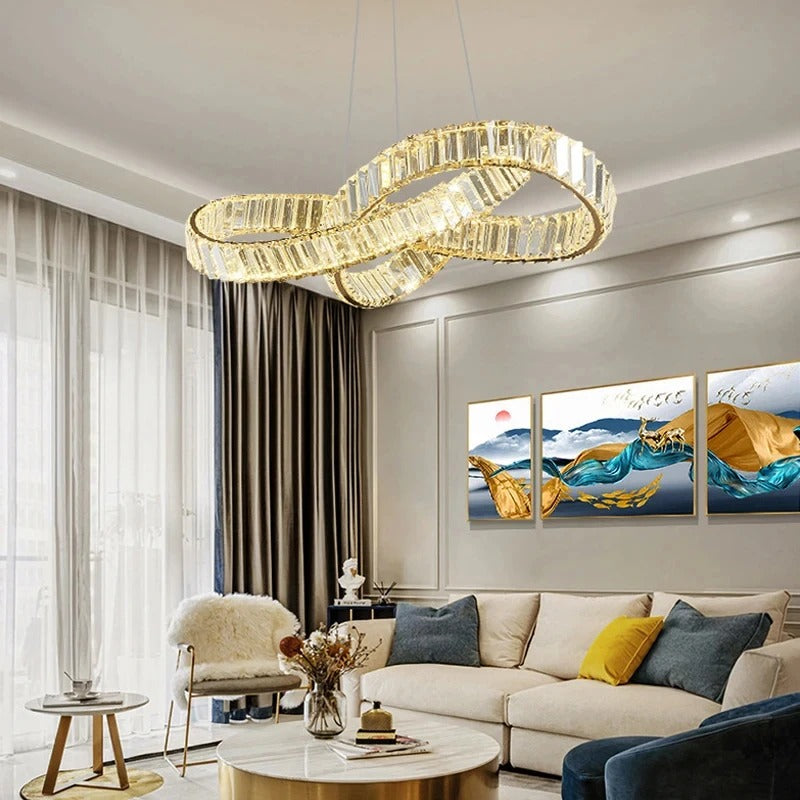 Luxurious crystal chandelier. New design, Suitable for various indoor spaces.
