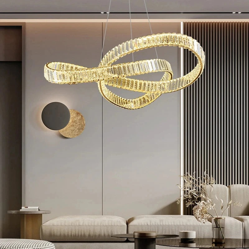 Luxurious crystal chandelier. New design, Suitable for various indoor spaces.