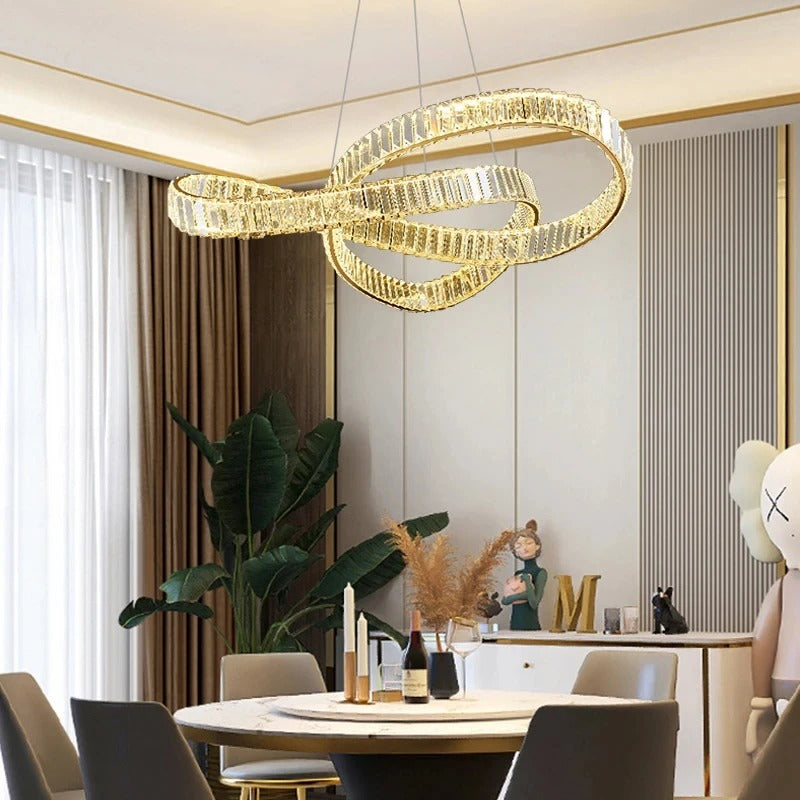Luxurious crystal chandelier. New design, Suitable for various indoor spaces.