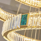 Elevate Your Stairway with Expertly Crafted High Ceiling Crystal Ring Chandeliers for Luxurious Ambiance