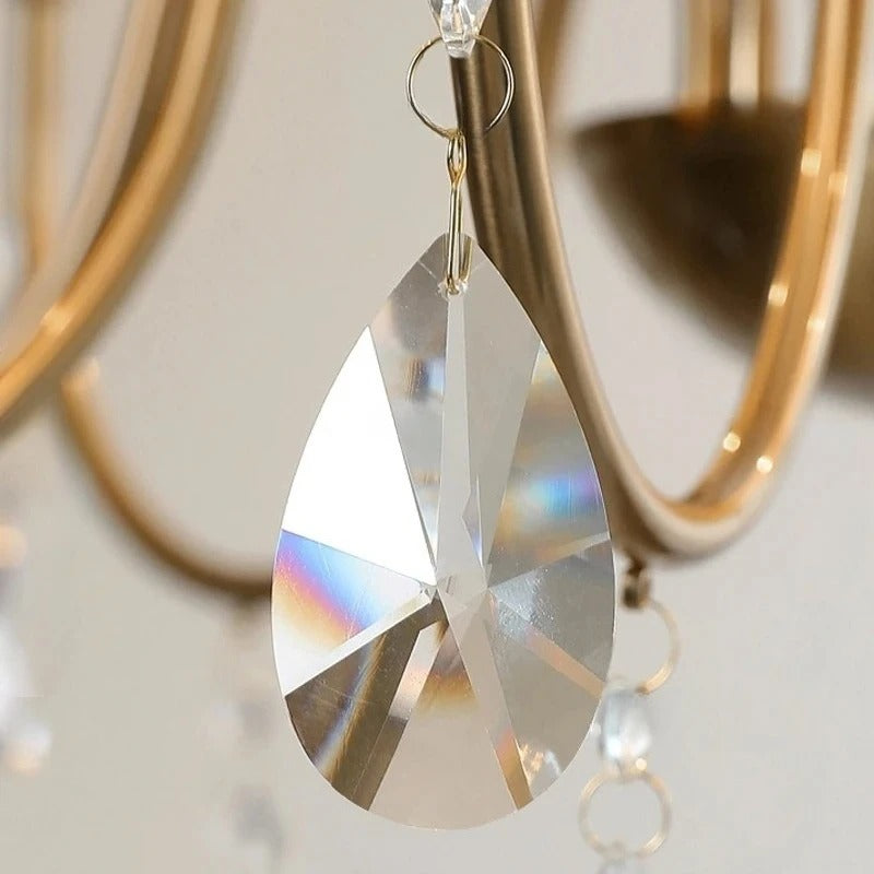 American Luxurious Ceiling Chandelier Candle Dinning Room Cafe Villa Hotel Parlor Bedroom Interior LED Hanging Lighting