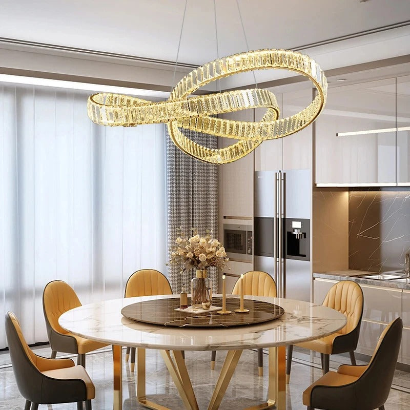 Luxurious crystal chandelier. New design, Suitable for various indoor spaces.