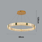 Elevate Your Stairway with Expertly Crafted High Ceiling Crystal Ring Chandeliers for Luxurious Ambiance