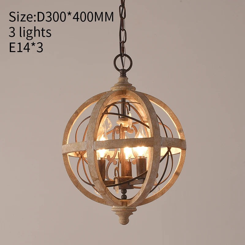 Antique Wooden Chandelier