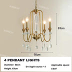 American Luxurious Ceiling Chandelier Candle Dinning Room Cafe Villa Hotel Parlor Bedroom Interior LED Hanging Lighting