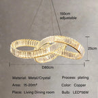 Luxurious crystal chandelier. New design, Suitable for various indoor spaces.