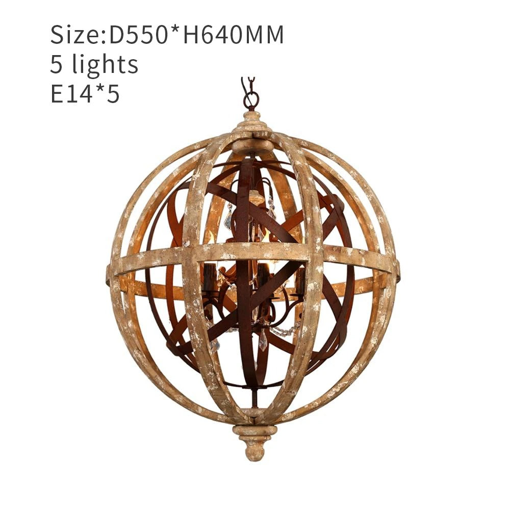 Antique Wooden Chandelier